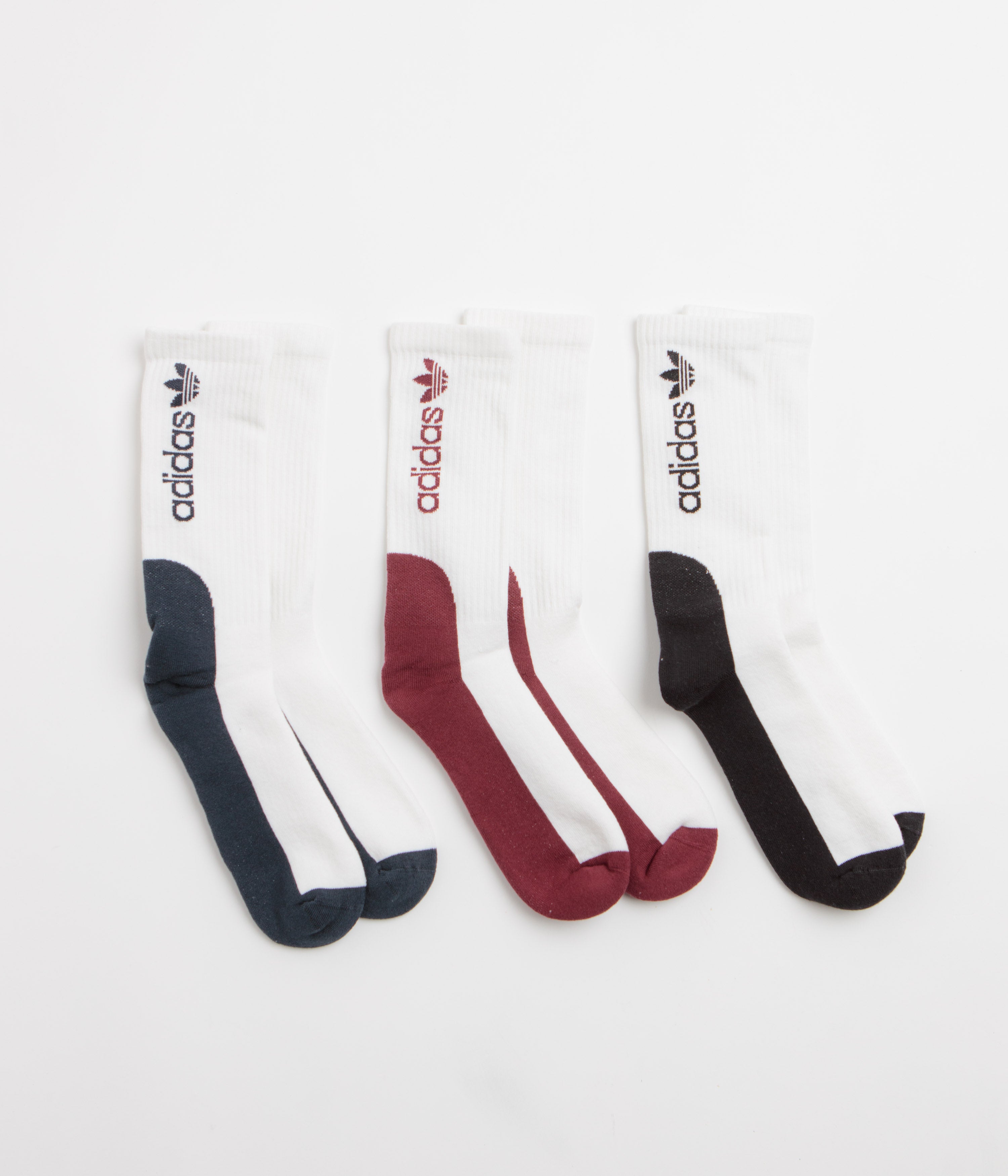 Adidas Premium Socks (3 Pack) - White / Black / White / Aurora Ink