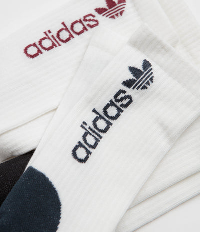 Adidas Premium Socks (3 Pack) - White / Black / White / Aurora Ink
