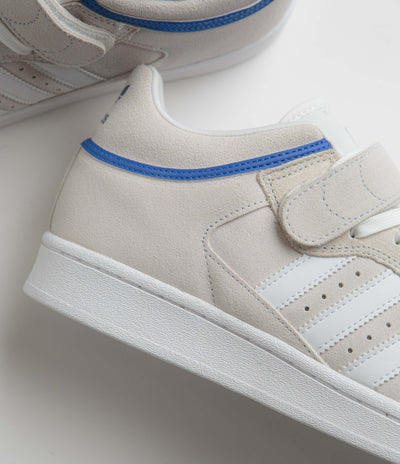 Adidas Pro Shell ADV Shoes in Crystal White and FTWR White / Team Royal Blue