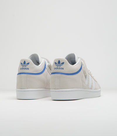 Adidas Pro Shell ADV Shoes in Crystal White and FTWR White / Team Royal Blue
