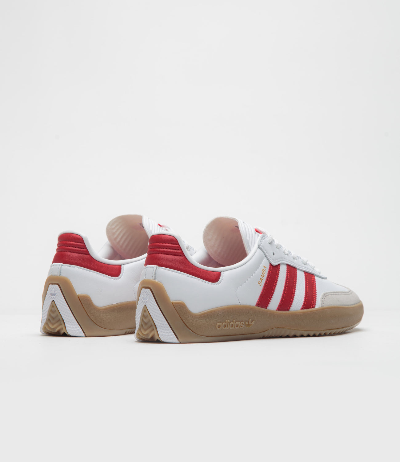 Adidas Puig Samba Shoes - FTWR White / Better Scarlet / Gum4 | Flatspot Adidas Puig Samba Shoes - FTWR White / Better Scarlet / Gum4 | Flatspot