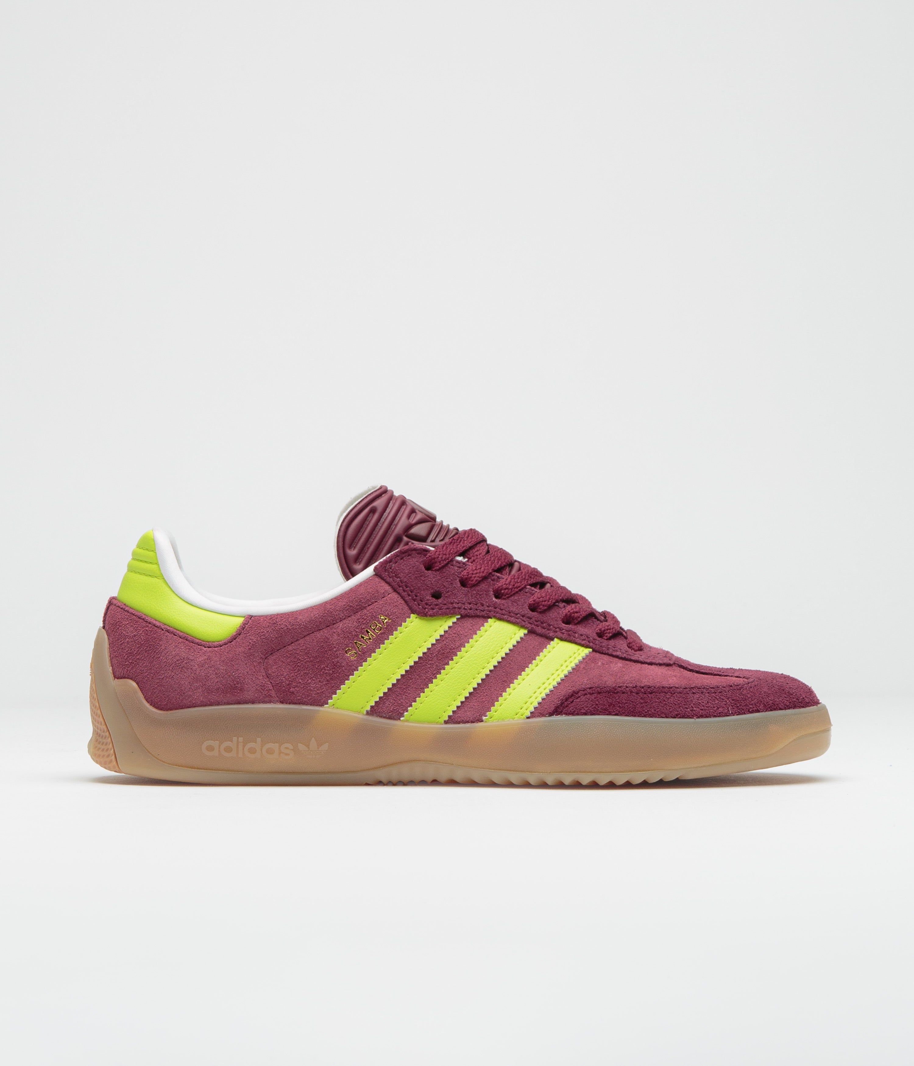 Adidas Puig Samba Shoes - Maroon / Semi Solar Yellow / Shadow Red