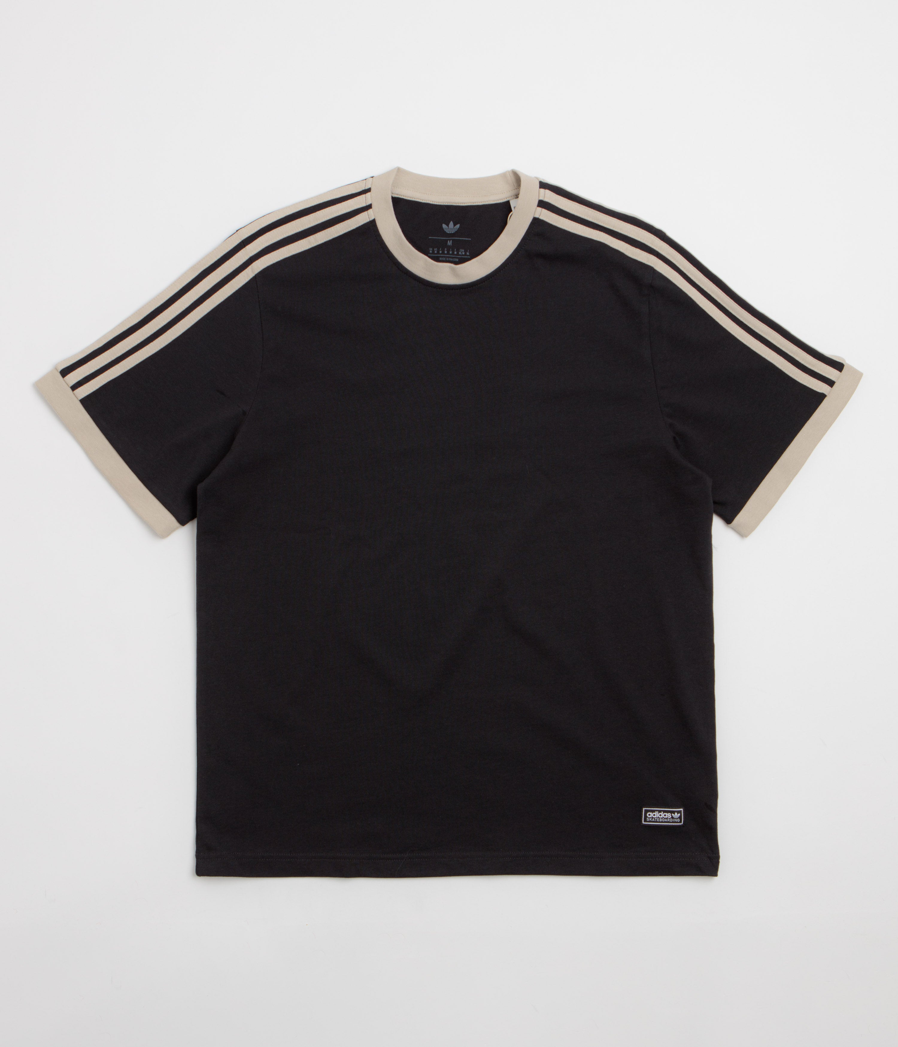 Adidas Ringer T-Shirt - Black / Khaki Three