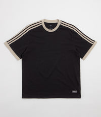 Adidas Ringer T-Shirt in Black and Khaki Three