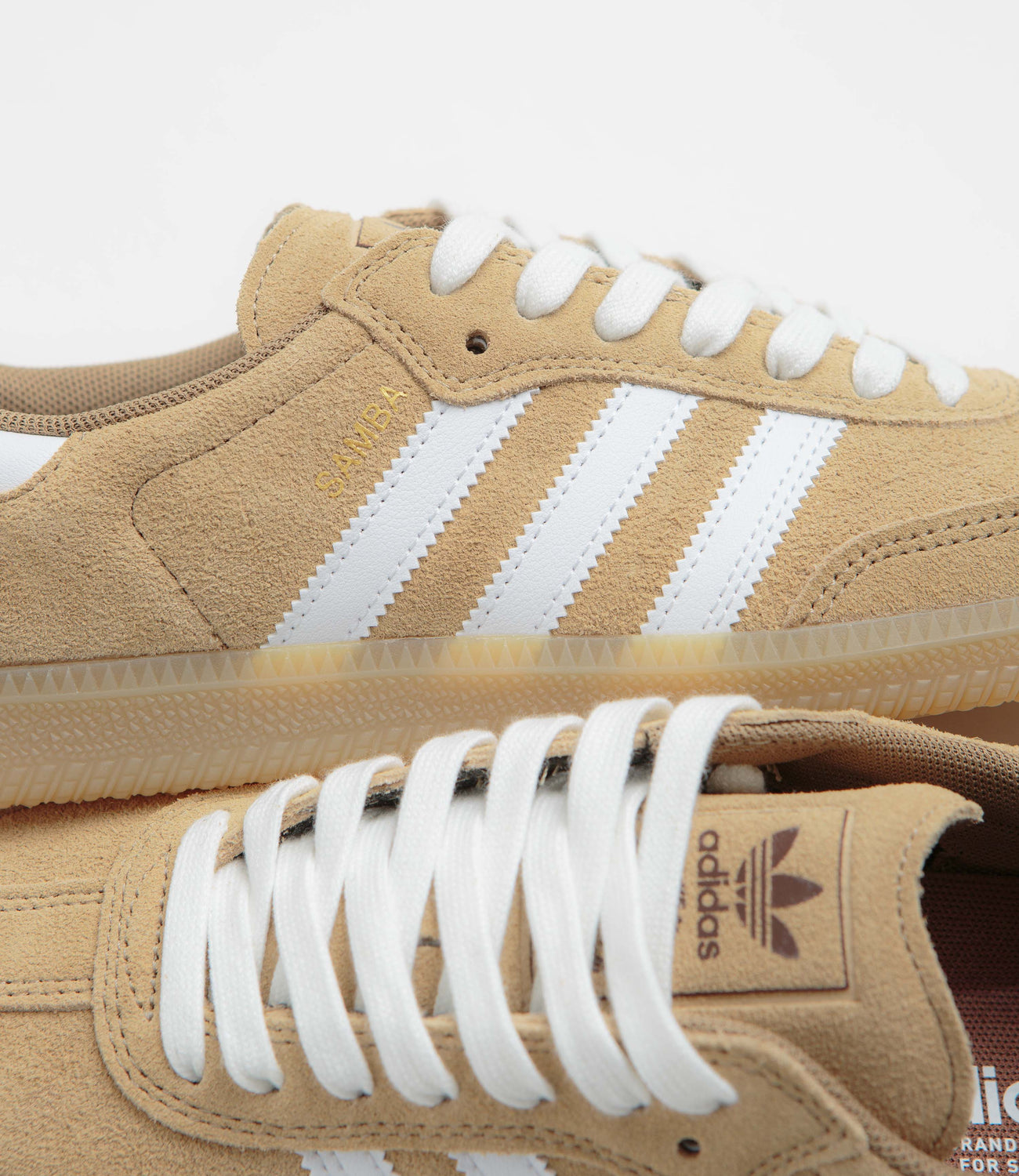 Adidas Samba ADV Shoes - Cardboard / FTWR White / Gum4 | Flatspot Adidas Samba ADV Shoes - Cardboard / FTWR White / Gum4 | Flatspot
