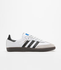 Adidas Samba ADV Shoes in FTWR White and Core Black / Gum5