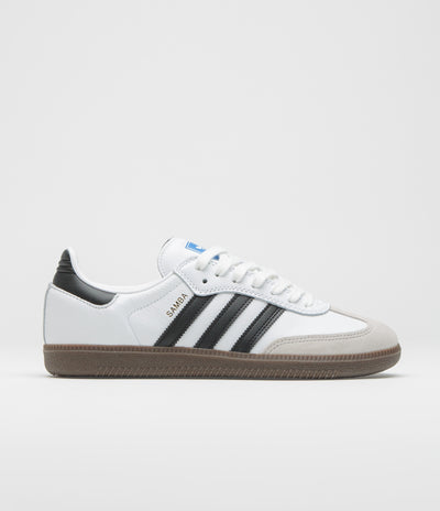 Adidas Samba ADV Shoes in FTWR White and Core Black / Gum5
