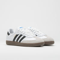Adidas Samba ADV Shoes in FTWR White and Core Black / Gum5 thumbnail