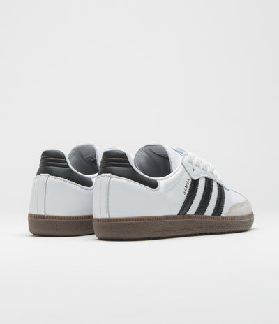 Adidas Samba ADV Shoes in FTWR White and Core Black / Gum5