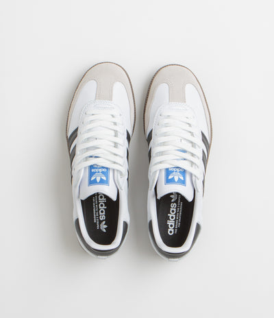Adidas Samba ADV Shoes in FTWR White and Core Black / Gum5