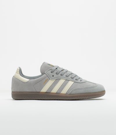 Adidas Samba ADV Shoes in Grey Four and Cream White / Grey Three