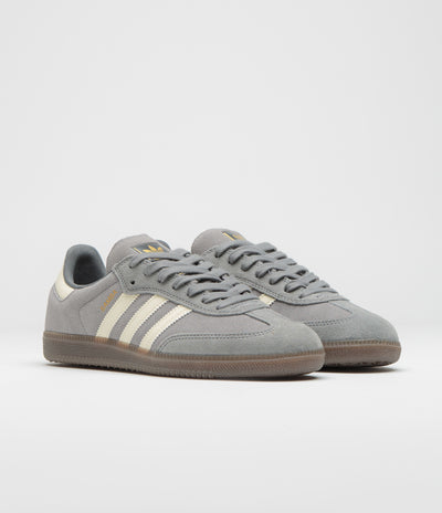 Adidas Samba ADV Shoes in Grey Four and Cream White / Grey Three