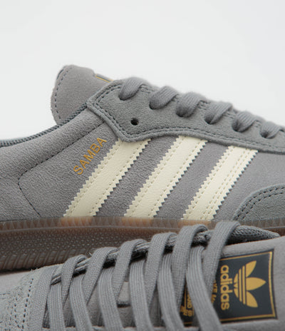 Adidas Samba ADV Shoes in Grey Four and Cream White / Grey Three