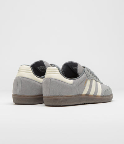 Adidas Samba ADV Shoes in Grey Four and Cream White / Grey Three