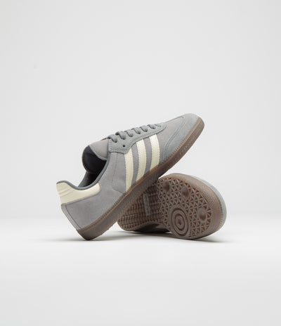 Adidas Samba ADV Shoes in Grey Four and Cream White / Grey Three