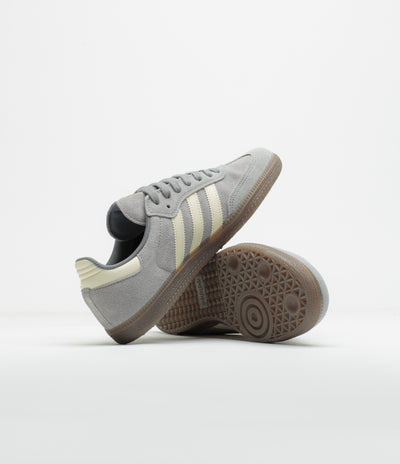 Adidas Samba ADV Shoes in Grey Four and Cream White / Grey Three