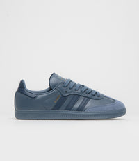 Adidas Samba ADV Shoes in Preloved Ink and Preloved Ink / Gold Metallic