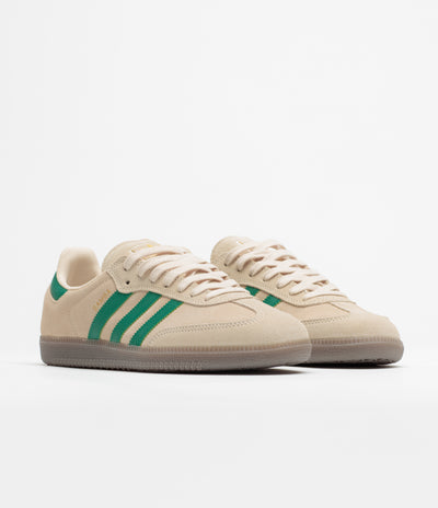 Adidas Samba ADV Shoes - Sand Strata / Court Green / Gum4