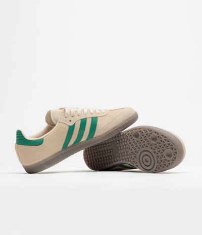 Adidas Samba ADV Shoes - Sand Strata / Court Green / Gum4