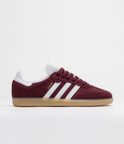 Adidas Samba ADV Shoes - Shadow Red / FTWR White / Maroon