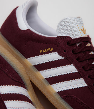 Adidas Samba ADV Shoes - Shadow Red / FTWR White / Maroon