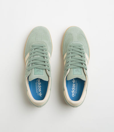 Adidas Samba ADV Shoes - Silver Green / Wonder White / Gold Metallic