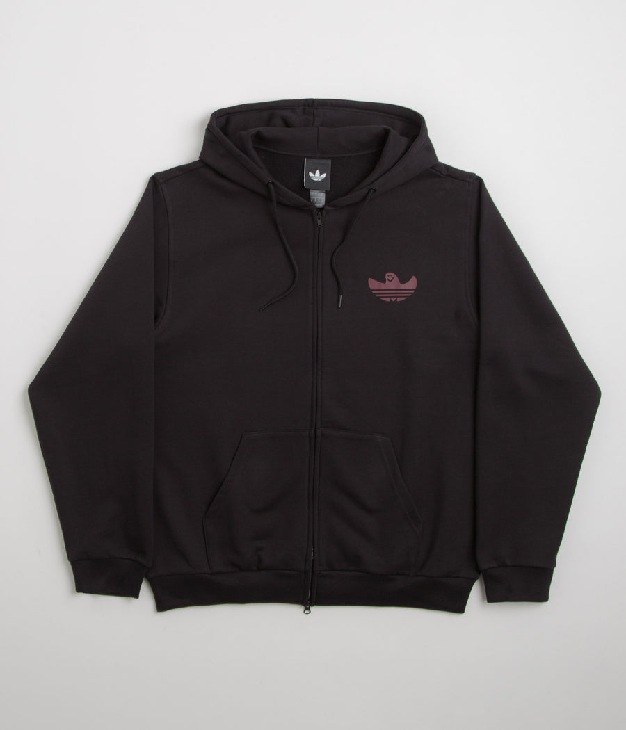 Adidas Shmangry Zip Hoodie in Black and Shadow Red