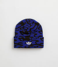 Adidas Shmoo Beanie in Black and Team Royal Blue