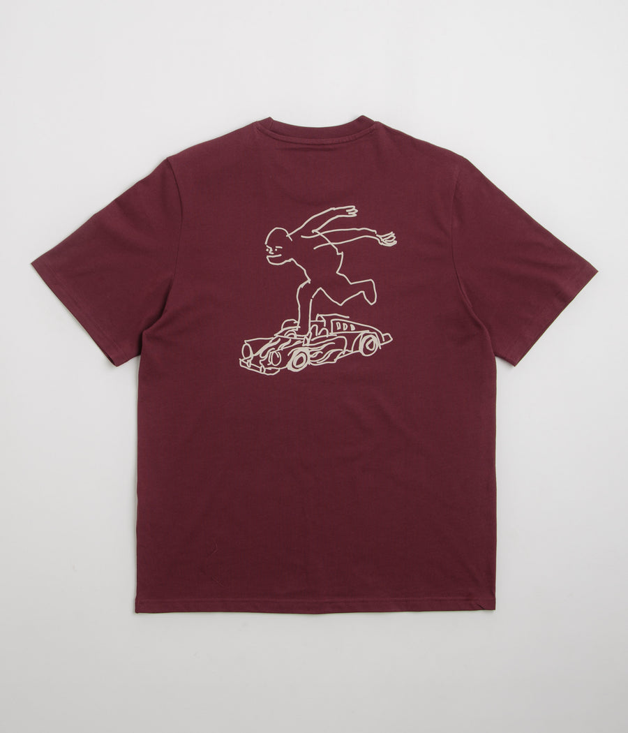 Adidas Shmoofoil Gonz Speedy T-Shirt in Shadow Red and Alumina