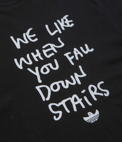 Adidas Shmoofoil Stairs T-Shirt in Black and White