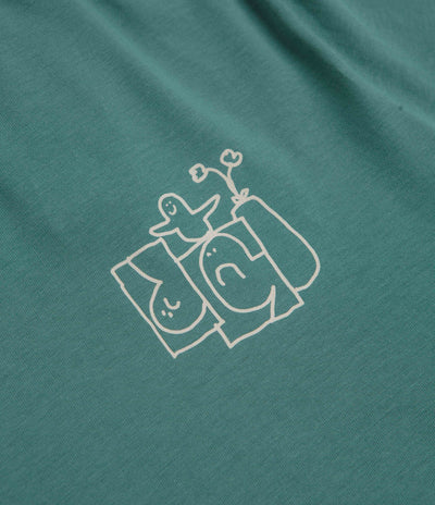 Adidas Shmoofoil Stairs T-Shirt in Preloved Teal and Alumina