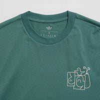 Adidas Shmoofoil Stairs T-Shirt in Preloved Teal and Alumina thumbnail