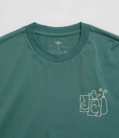 Adidas Shmoofoil Stairs T-Shirt in Preloved Teal and Alumina