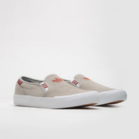 Adidas Shmooofoil Slip-On Shoes in Putty Beige and Preloved Ruby / Wonder Alumina thumbnail