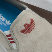 Adidas Shmooofoil Slip-On Shoes in Putty Beige and Preloved Ruby / Wonder Alumina thumbnail