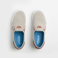 Adidas Shmooofoil Slip-On Shoes in Putty Beige and Preloved Ruby / Wonder Alumina thumbnail
