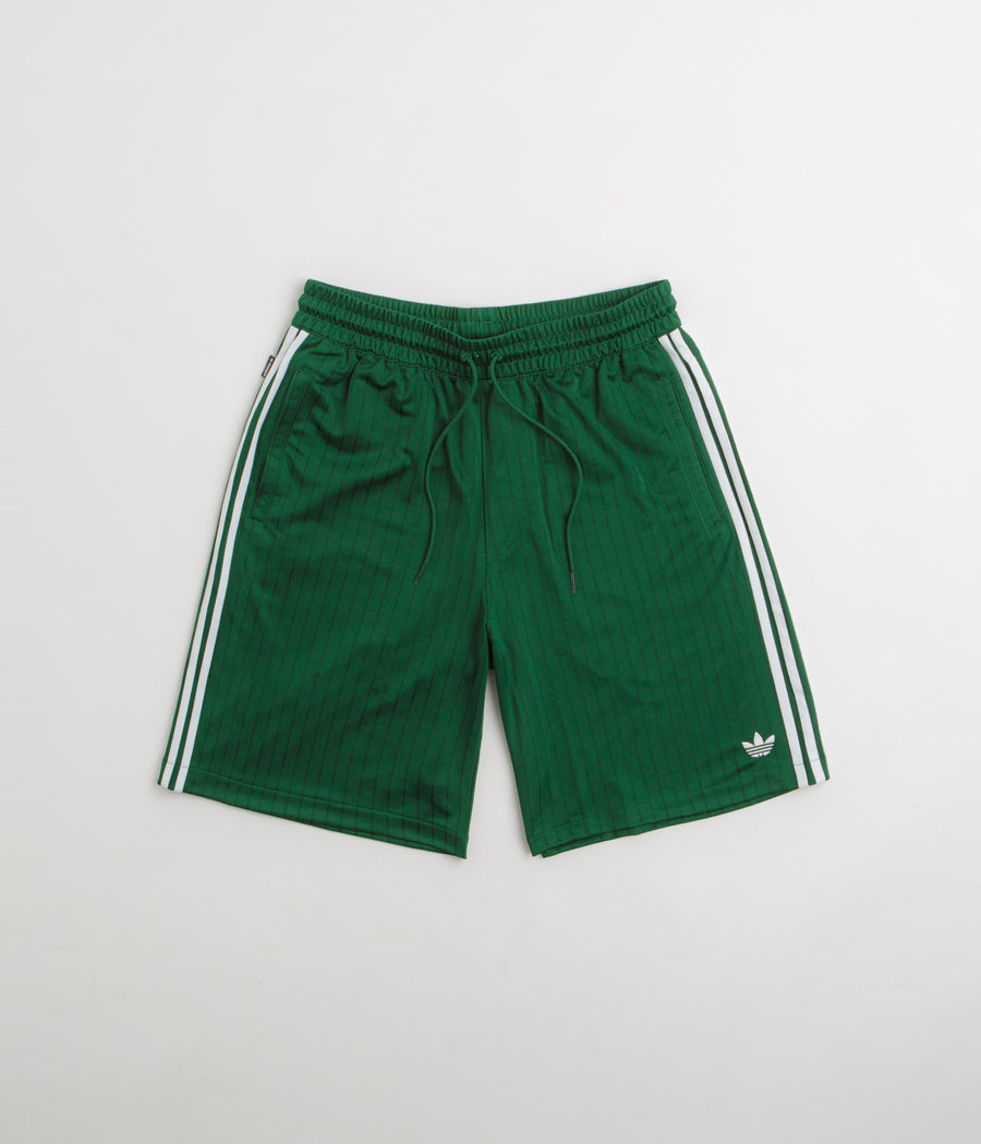 Adidas Skateboarding Classic Shorts in Dark Green and White