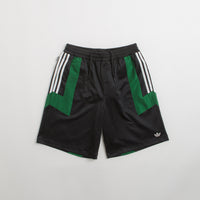 Adidas Skateboarding Football Shorts in Black and Dark Green / White thumbnail
