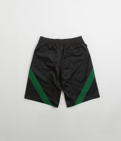 Adidas Skateboarding Football Shorts in Black and Dark Green / White