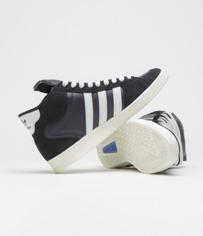 Adidas Superskate Shoes in Core Black and Crystal White / Off White