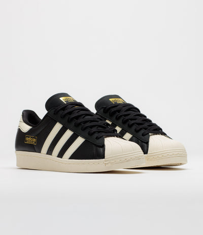Adidas Superstar 80 ADV Shoes - Core Black / Cream White / Gold Metallic