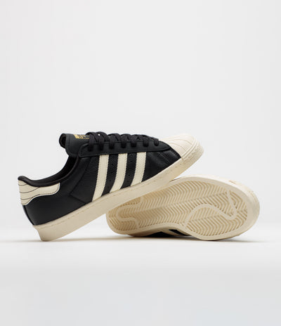 Adidas Superstar 80 ADV Shoes - Core Black / Cream White / Gold Metallic