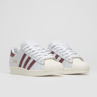 Adidas Superstar 80 ADV Shoes - Crystal White / Shadow Red / Off White thumbnail