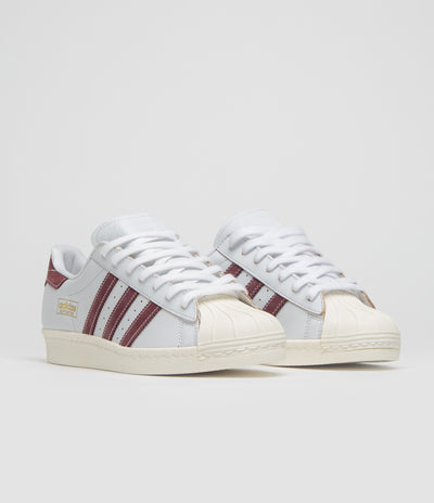 Adidas Superstar 80 ADV Shoes - Crystal White / Shadow Red / Off White