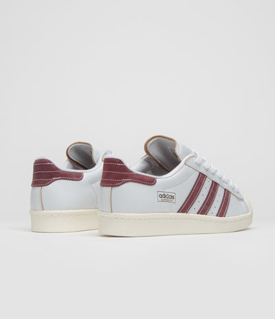 Adidas Superstar 80 ADV Shoes - Crystal White / Shadow Red / Off White