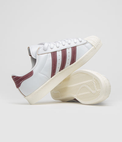 Adidas Superstar 80 ADV Shoes - Crystal White / Shadow Red / Off White