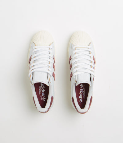 Adidas Superstar 80 ADV Shoes - Crystal White / Shadow Red / Off White
