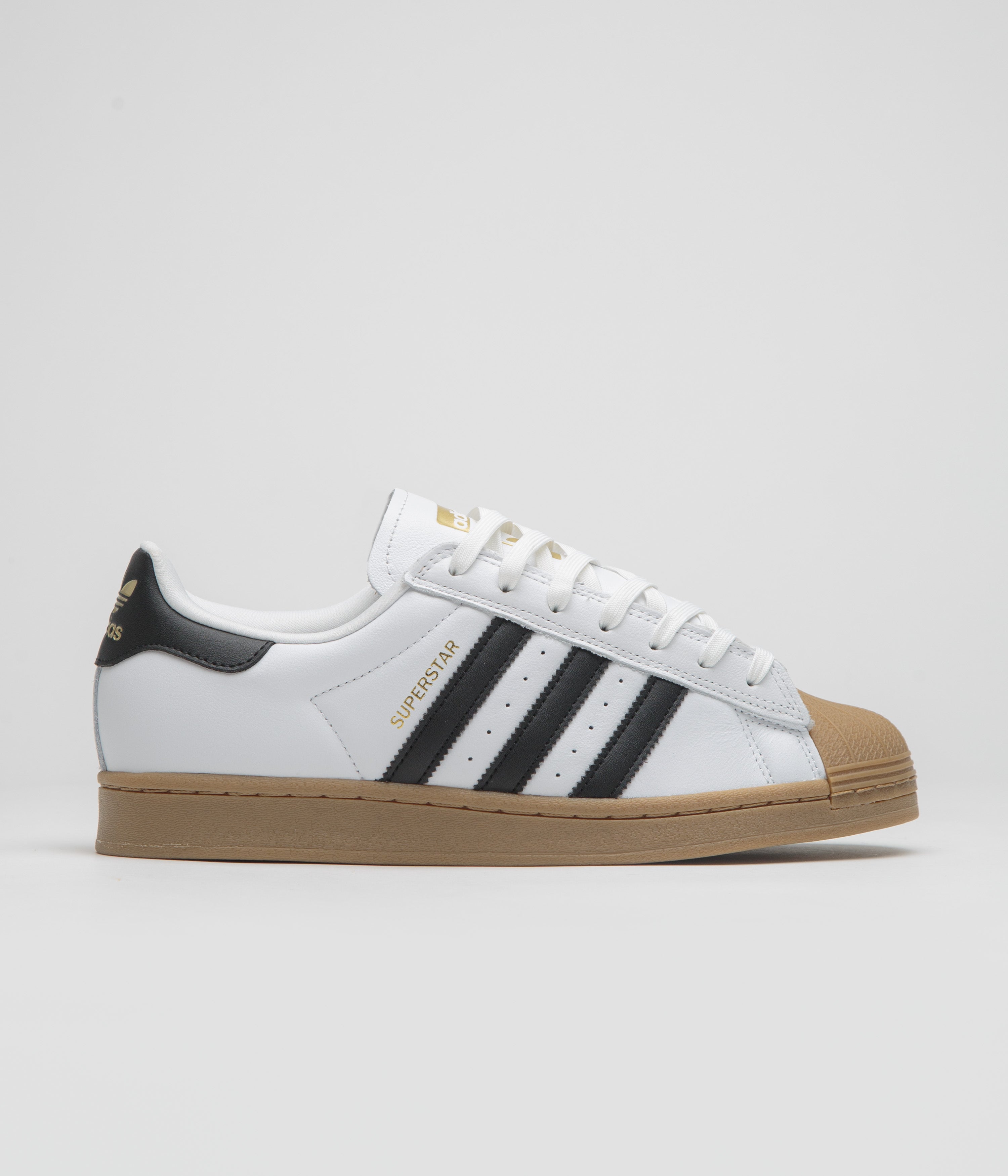 Adidas Superstar ADV Shoes in FTWR White and Core Black / Gum4