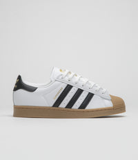 Adidas Superstar ADV Shoes in FTWR White and Core Black / Gum4