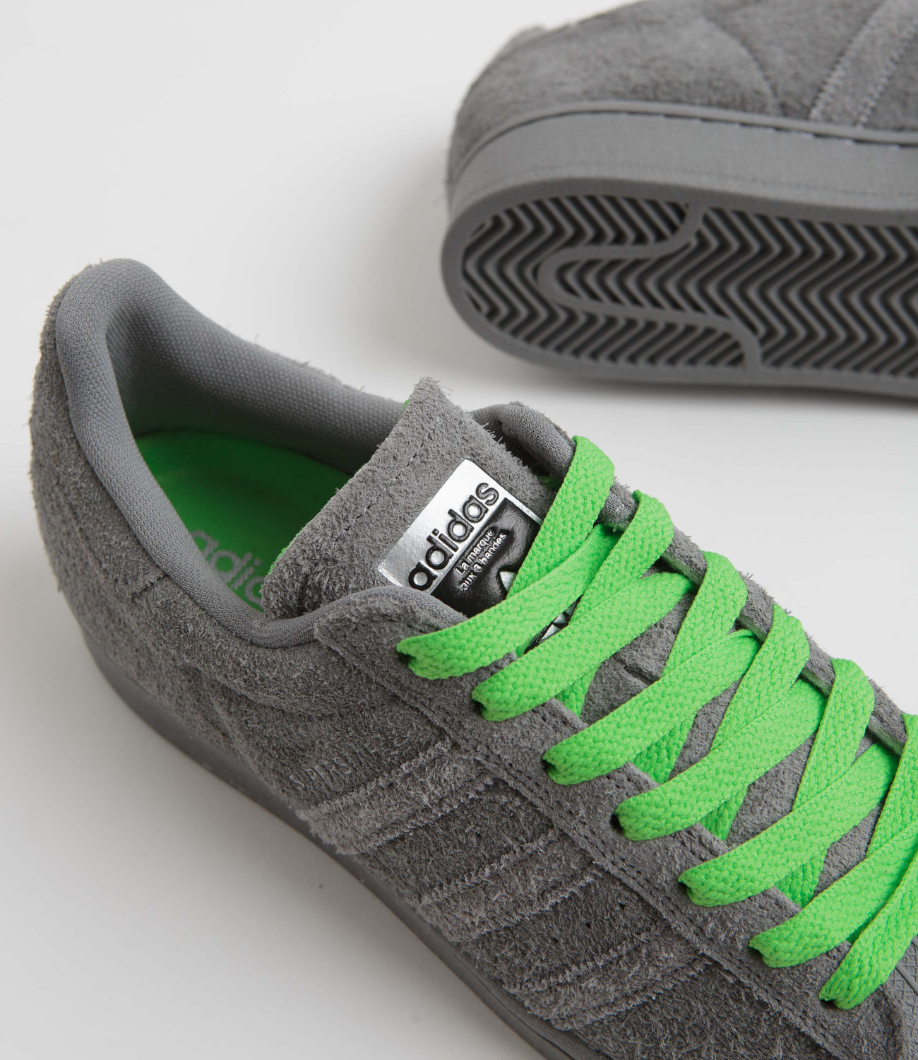 Adidas grey and green shoes Clearance